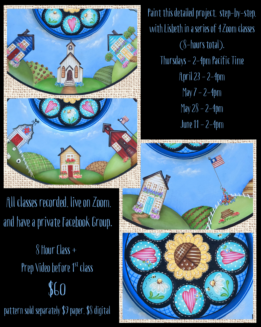 Home Again Lazy Susan Class - 8 hours - 4 dates 2-hours each