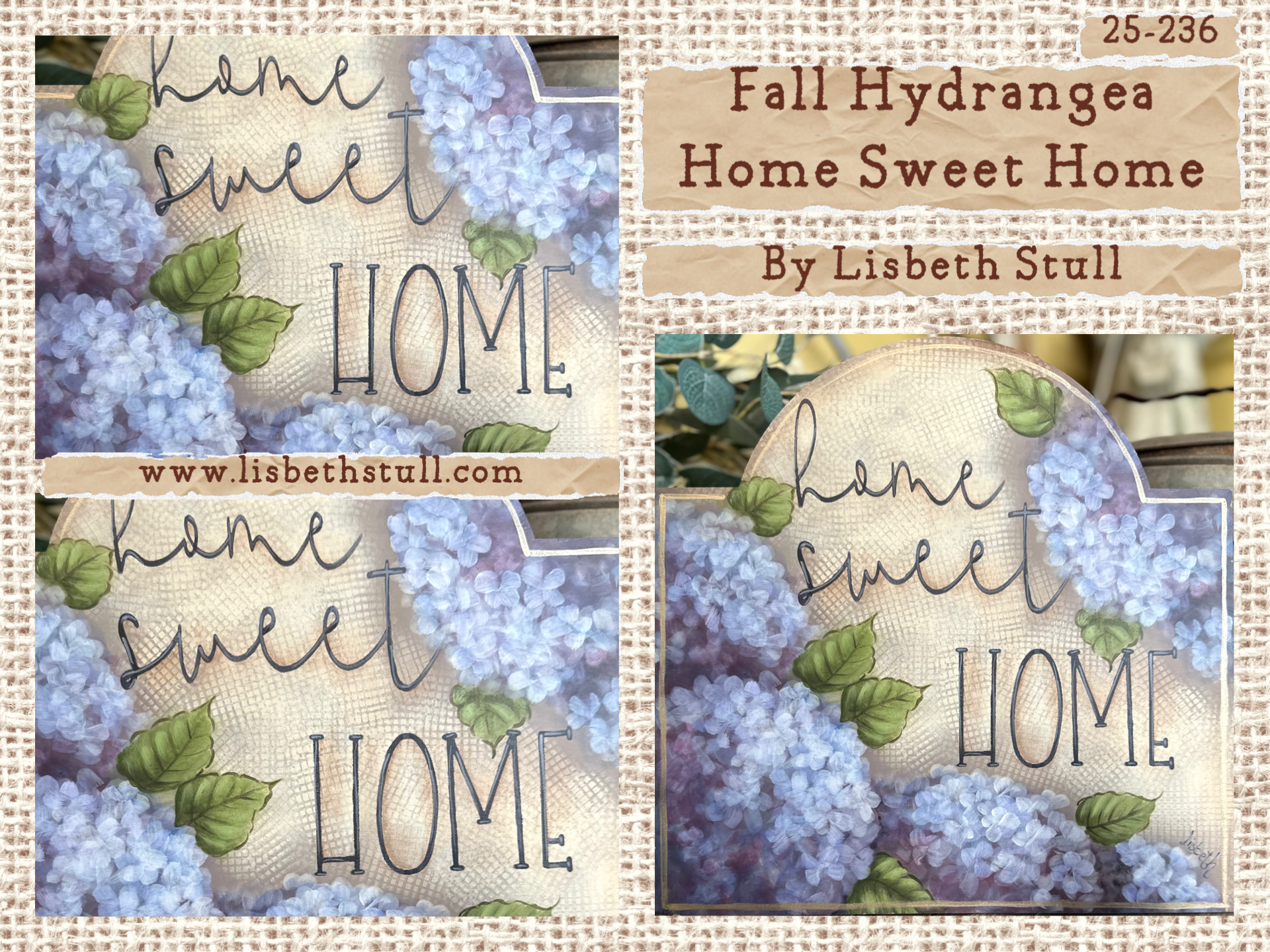 ePacket Fall Hydrangea Home Sweet Home