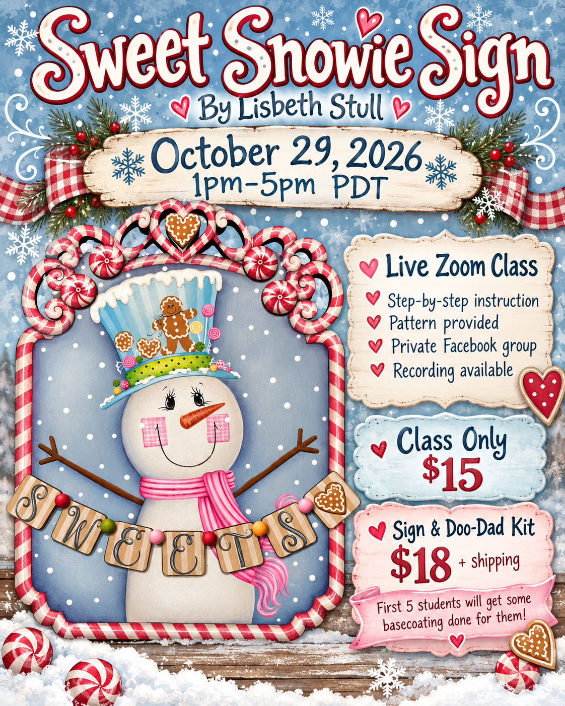Original Sweet Snowie Sign class graphic by Lisbeth Stull