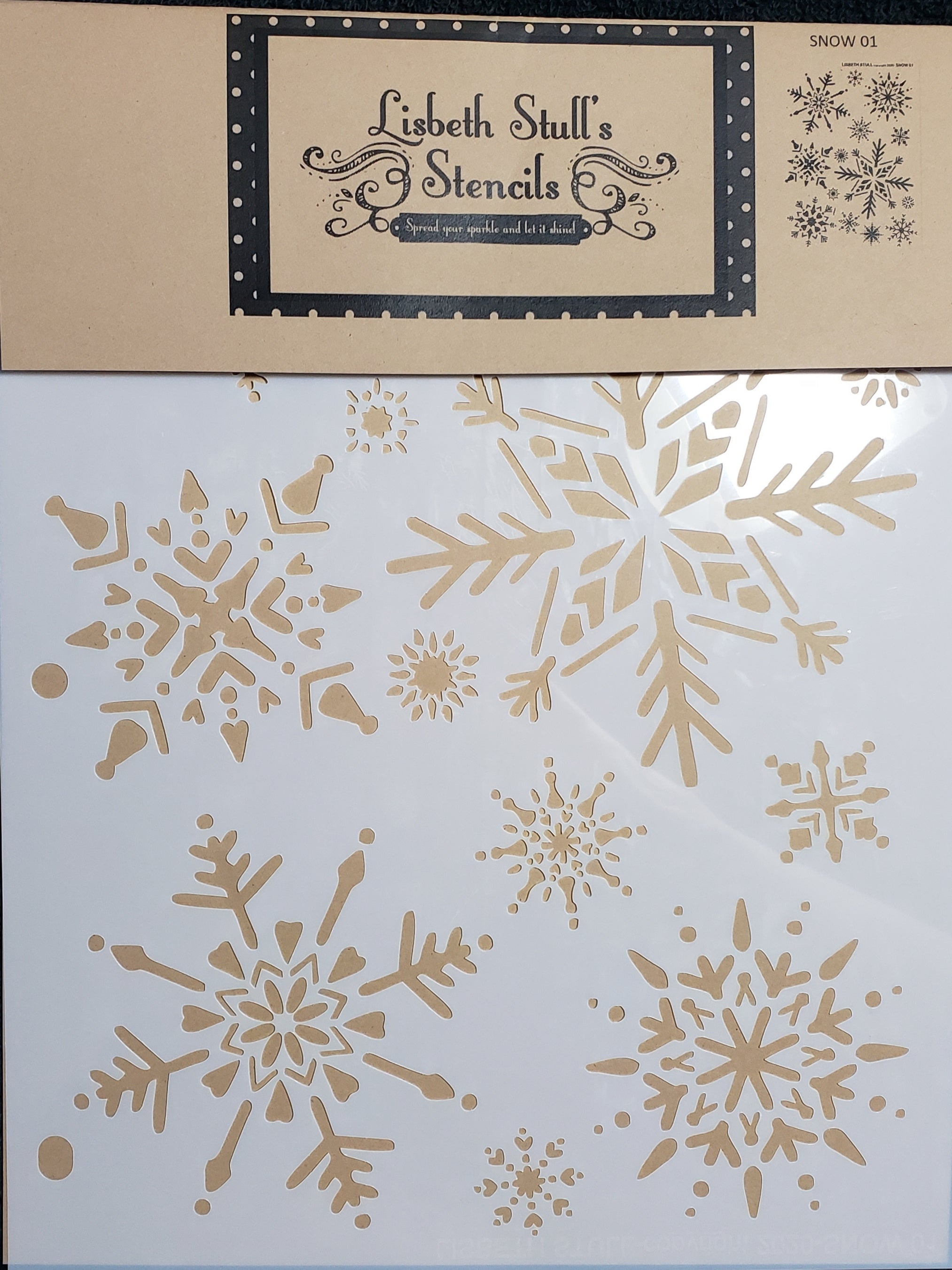 Original Mixed Snowflake Stencil