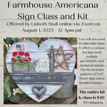Load image into Gallery viewer, Farmhouse 4th of July Sign Class &amp; Kit
